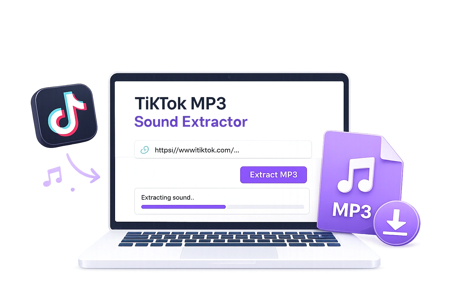 TikTok MP3 Sound Extractor - Convert TikTok Video to Audio MP3 Sound Track